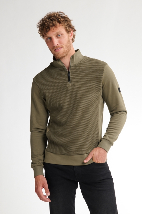 Petrol Industries men sweater collar zip